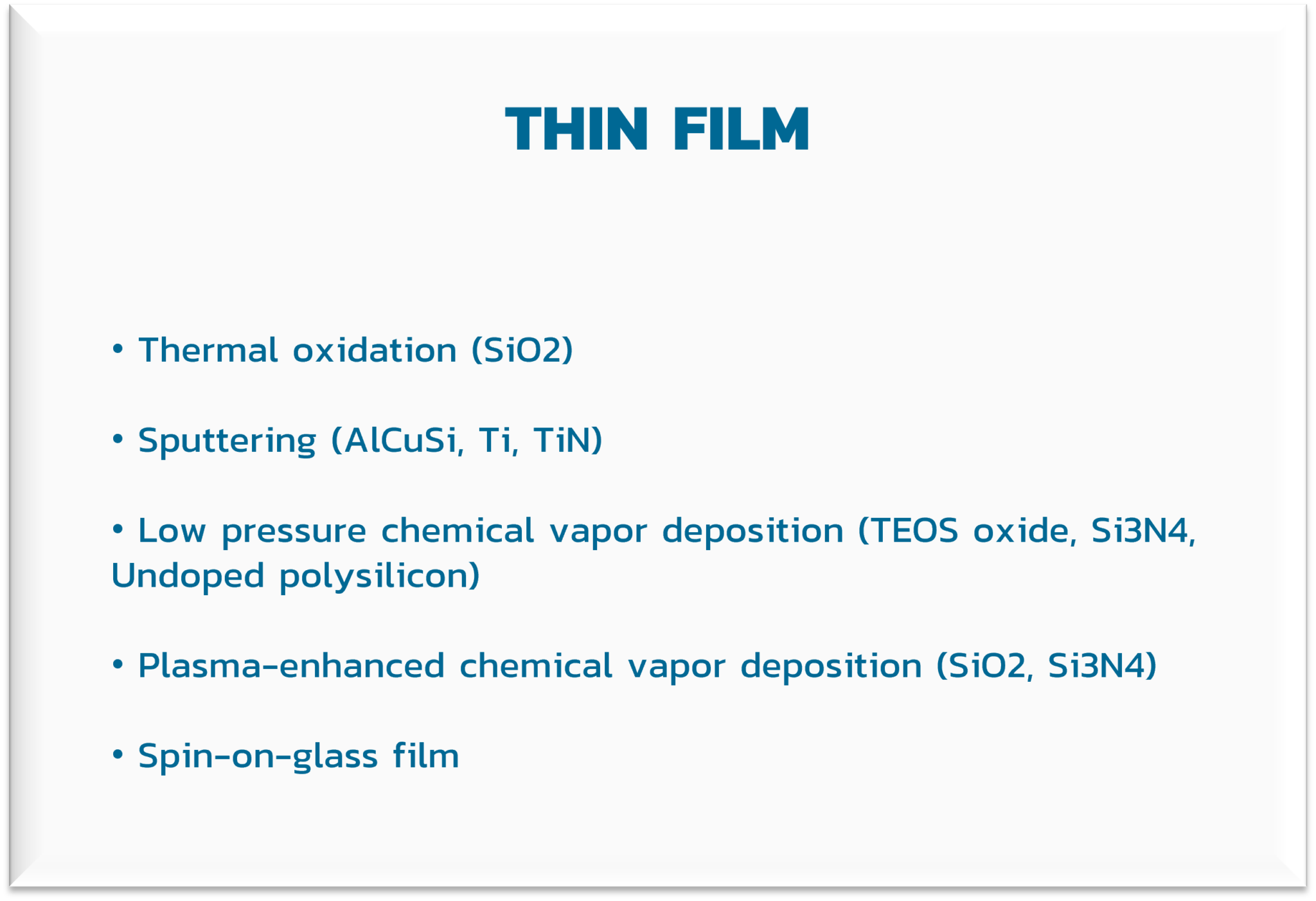 Micro/Nano Fabrication – TMEC